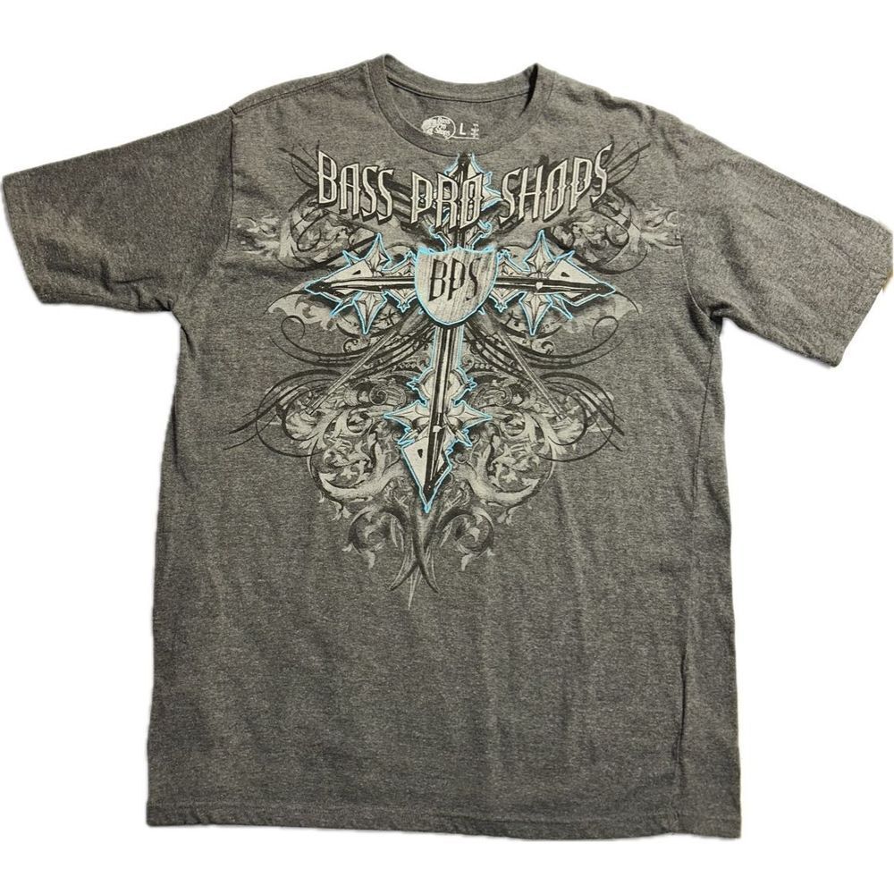 Bass Pro Shops Gray Graphic T-Shirt Arrows Hunting Men's Size‎ L